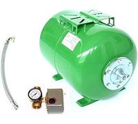 Réservoir sous Pression 100 Litres + Accessoire, Taille Hauteur 47 cm de Longueur 69 cm Diamètre 44 Cm. Vase D'Expansion Réservoir de Membrane Hauswasserwerk. Max. Pression 8 Espèces