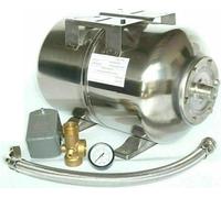 Réservoir sous pression 24 l en acier inoxydable Sun, kit pressostat et 50 cm de tuyau blindé