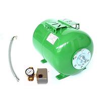 Réservoir sous Pression 50 Litre + Accessoire, Taille H 38 cm L 55 cm D 34 Cm. Vase D'Expansion Réservoir de Membrane Hauswasserwerk. Max. Pression 8 Espèces avec EPDM Membrane