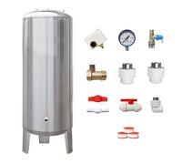 Réservoir sous pression de puits, réservoirs sous pression d'eau en acier inoxydable pour pompe de puits, récipient à vessie pressurisé vertical avec kit de montage