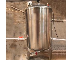 Réservoir sous pression d'eau en acier inoxydable de 15 25 40 50 60 80 105 130 185 gallons, kit de réservoir sous pression de puits d'eau, vessie de stockage verticale(300L/79.2Gal)