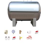 Réservoir sous Pression d'eau, réservoir en Acier Inoxydable de 200 L pour Pompe de puits, conteneur de Stockage d'eau Horizontal avec Support de Base, Solution de Stockage d'eau sous pressi