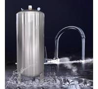 Réservoir sous Pression d'eau, réservoir Vertical en Acier Inoxydable de 100 L - Système de surpression d'eau entièrement Automatique avec Ports de Nettoyage et raccords d'installation pour