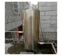 Réservoir sous pression en acier Réservoir d'eau de puits automatique en acier inoxydable, avec port de nettoyage, réservoirs sous pression for pompe de puits(A,15.7x37.4in/40x95cm(100L/26.4Gal))