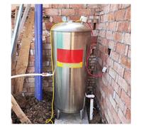 Réservoir sous Pression en Acier Réservoirs sous Pression, réservoirs d'eau verticaux en Acier Inoxydable, for Jardin, Ferme, sous-Sol, Cuisine, Garage(A,19.7x37.4in/50x95cm(160L/42.3Gal))