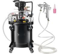 Réservoir sous pression Pistolet de peinture pulvérisateur 10L - Peinture par pulvérisation automatique - Moteur d'agitation - 70psi - Pour peintures, latex et peintures métalliques - Pression réglabl