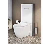 Vitra Vitrus réservoir au sol 770-1760-01 façade en verre blanc , 3/6 l, pour montage au sol WC , sans robinet