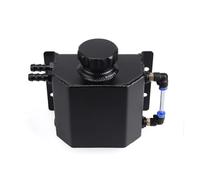 Réservoir Trop-plein Liquide Refroidissement Universel En Aluminium 1 L Avec Bouchon Vidange Reniflard Réservoir D'huile Dilatation OCC037 Refroidissement Bouteille(Le noir)