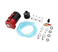 Réservoir universel en aluminium de 300 ml pour récupérer l’huile, réservoir de ventilation du moteur avec filtre à air et support de montage pour la protection du système (Rouge Noir)