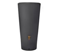 4rain Réservoir VASO 2en1 220 L graphite avec robinet PE imitation laiton et bac à plantes intégré