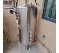 Réservoir vertical pour puits résidentiel, réservoir d'eau sous pression robuste en acier inoxydable 304, pour puits résidentiel, fermes et grandes surfaces(133x50cm(260L/68gal))