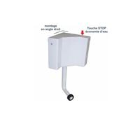 Regiplast Réservoir d'angle 400 semi-bas à commande interrompable Blanc
