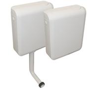 Regiplast Réservoir WC Duetto – Blanc, plastique, Standard