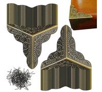 Réservoirs anciens pour les escaliers-100 morceaux d'escaliers étapes en bois, coins de d'angle imprimés boîtes en bois, coins de boîte en métal | décorative du maïs,