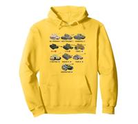 Réservoirs de la Seconde Guerre Mondiale M4 Sherman Panzer IV Tiger II T-34 History Buff Sweat à Capuche