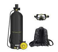 Réservoirs de plongée Portables 4L, équipement de plongée for la plongée d'exploration sous-Marine, équipement de plongée sous-Marine avec Respiration sous-Marine de 40 à 60 Minutes (Color : Black,