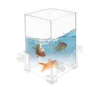 Réservoirs de Poissons à Pression négative avec 3 Boutons-Pression 4 pièces/Ensemble réservoirs de Poissons en Acrylique Eau d'aquarium Claire réservoir d'aquarium à Recharge Automatique réservoir su