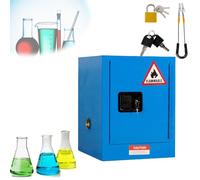 Réservoirs de stockage de liquides inflammables, armoires de sécurité antidéflagrantes, armoire de matières dangereuses en acier galvanisé épaissi, bleu, 15 gallons