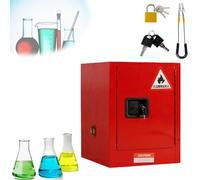 Réservoirs de stockage de liquides inflammables, armoires de sécurité antidéflagrantes, armoire de matières dangereuses en acier galvanisé épaissi, rouge, 22 gallons
