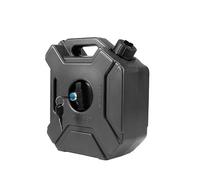 Réservoirs d'essence 5L réservoir carburant en plastique Portable réservoir stockage d'essence SUV secours d'urgence avec serrure Bidon de carburant Jerrican Essence(Black)