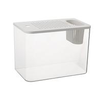 Réservoirs d'habitats de poissons pour animaux domestiques - Moderne et écologique - Décoration de table avec couvercle sûr - Support pour plantes - Réservoirs transparents