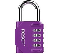 RESET-060 Cadenas 4 chiffres, hauteur utile 31 mm, violet, 1 pièce