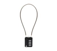 RESET-200 Cadenas à 4 chiffres, câble 30 cm, diamètre 3 mm, haute sécurité, adapté pour casiers, bagages, étuis d'armes, poubelles, boîtes à outils, casques, pack de 1