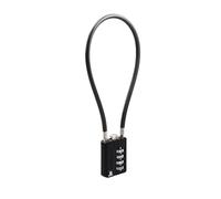 RESET-204 Cadenas à câble avec code à 4 chiffres, 30 cm, 1 pièce, noir | 30 cm offrent un bon compromis entre maniabilité et marge de passage.