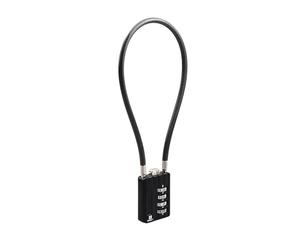 RESET-204 Cadenas à câble avec code à 4 chiffres, 30 cm, 1 pièce, noir | 30 cm offrent un bon compromis entre maniabilité et marge de passage.