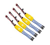 ResGcx ESC sans Balais, Spécification 30A, for Système d'alimentation 7V-12V, 5V/3A ec 450, Entraînement D'hélicoptère, 1 Pièce/4 Pièces(4PCS 30A with T Plug)