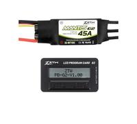 ResGcx Mantis G2 32 Bits ESC sans Balais 25A 35A 45A SBEC 5V/6V/7.4V for Avion RC EDF Jet Et F3P Vol 3D 1 Pièce(45A and LCD Box)