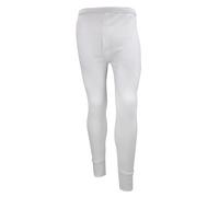 reshmena® Ensemble de sous-vêtements thermiques pour homme - Haut et bas à manches longues - Haut à manches longues et pantalon long - Pour l'hiver, Blanc (Long John), S
