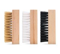Reshoevn8r Lot de 3 brosses de Nettoyage pour Chaussures de Baskets, Souples, Moyennes, rigides, en Daim, Cuir et Maille