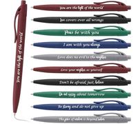 Resholder Lot de 200 stylos à bille chrétiens en vrac avec verset de la Bible avec écriture noire pour église, école et bureau, cadeaux de foi chrétienne