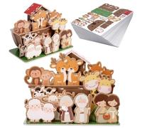 Resholder Lot de 25 kits de puzzle 3D en mousse d'arche de Noé pour enfants en vrac, artisanat biblique, artisanat scolaire du dimanche, activités d'église Vbs, récompenses en hrétienne