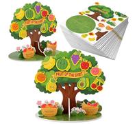 Resholder Lot de 25 kits de puzzle 3D en mousse Fruit of the Spirit pour enfants en vrac, bricolage biblique avec autocollants de fruits, artisanat scolaire du dimanche, activités de l'église VBS