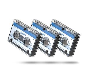 Reshow Lot de 3 Bandes microcassettes Vierges pour dicter - Bandes microassette pour Enregistrement MC-60 Minutes adaptées pour Les conférences et Les séminaires