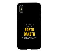 Résident Que J'aime Vraiment Résident de l'État du Dakota du Nord Coque pour iPhone X/XS