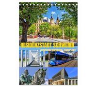 Residenzstadt Schwerin - Mecklenburg-Vorpommern - Terminplaner (Tischkalender 2026 DIN A5 hoch), CALVENDO Monatskalender: Schwerin eine liebenswerte Stadt an sieben Seen