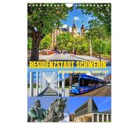 Residenzstadt Schwerin - Mecklenburg-Vorpommern - Terminplaner (Wandkalender 2026 DIN A4 hoch), CALVENDO Monatskalender: Schwerin eine liebenswerte Stadt an sieben Seen
