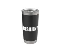 Résilient Force Mentale Estime de Soi Motivation Résilience Gobelet isotherme en acier inoxydable double paroi
