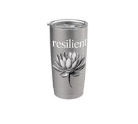 Résilient Force Mentale Estime de Soi Motivation Résilience Gobelet isotherme en acier inoxydable double paroi