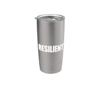 Résilient Force Mentale Estime de Soi Motivation Résilience Gobelet isotherme en acier inoxydable double paroi