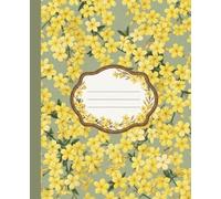 Resilient Winter Jasmine Floral Composition Notebook College Ruled: Academic Standard Size Stationery Journal for Structured Study Notes and Research Records