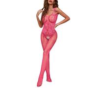 Résille Bodystocking Nylon Sexy Lingerie pour Femmes Full Body Bas Ouvert Entrejambe Body Full Body Bas Résille Ensemble Lingerie Coton