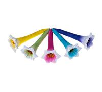 Resin - 5 Piece Waterer Set for Garden | Weatherproof Flower Shaped Drinking Stations with Sturdy Base for Patio Park Balcony Backyard Terrace Yard Farm Outdoor Pollinator Hydration