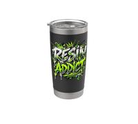 Resin Addict de menuisier d’art en résine époxy Gobelet isotherme en acier inoxydable double paroi
