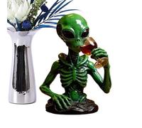 Resin Alien Statue Drinking Tabletop Craft Figurine For Car Dashboard