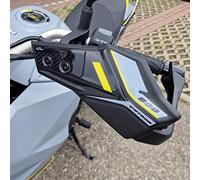 Resin Bike Autocollant Moto compatible avec Suzuki V-Strom 800 DE 2023. Protection moto protège-mains contre les chocs et les rayures Adhésif 3D Résine Glass Mat Mechanical Gray