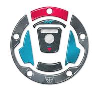 Resin Bike Autocollant Moto Compatibles avec CF Moto 450 MT 2023-2026 Zephyr Blue. Protection de Bouchon de Réservoir de Moto Contre Les Chocs et Les Éraflures. Autocollant 3D Résinés Made in Italy